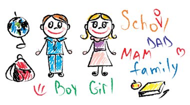 Boys and girls. vector clipart