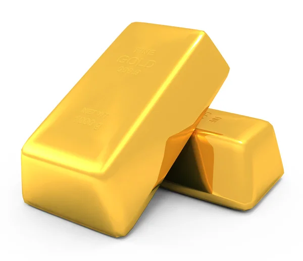 3D guldtackor och mynt — Stockfoto