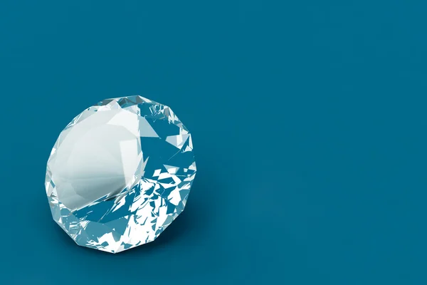 Blå diamanter isolerad på blå — Stockfoto