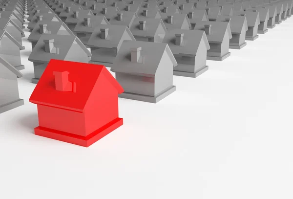 Casa roja en primer plano — Foto de Stock