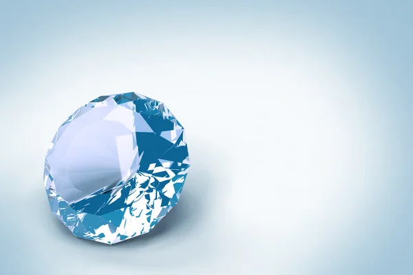 Diamantes azuis isolados sobre branco — Fotografia de Stock