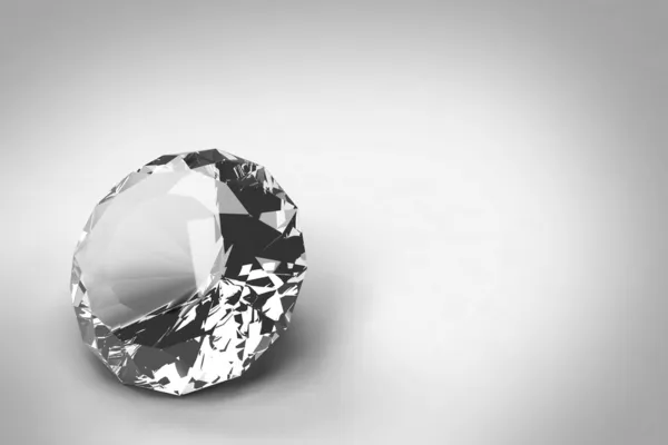 Diamantes isolados em preto — Fotografia de Stock