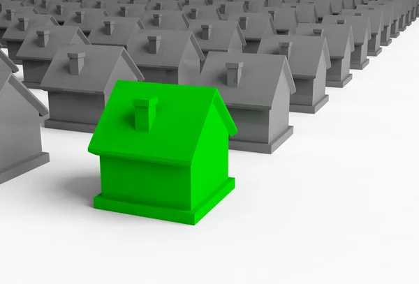 Casa verde en primer plano — Foto de Stock