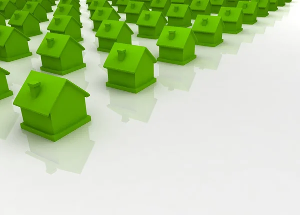 Casa verde en primer plano — Foto de Stock