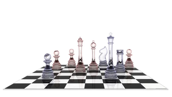3D шахматы фон — стоковое фото