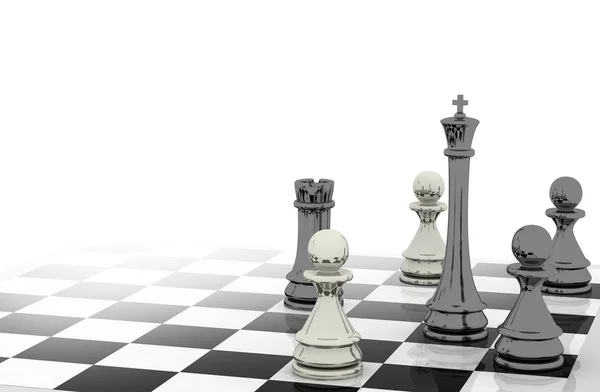 3D chess bakgrund — Stockfoto