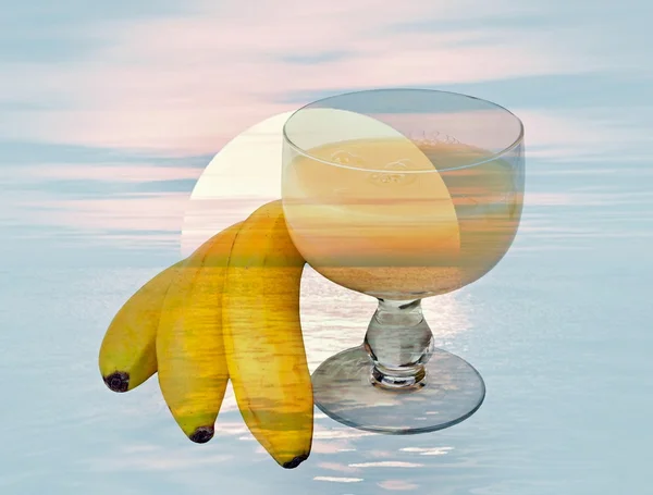 Bananensaft — Stockfoto