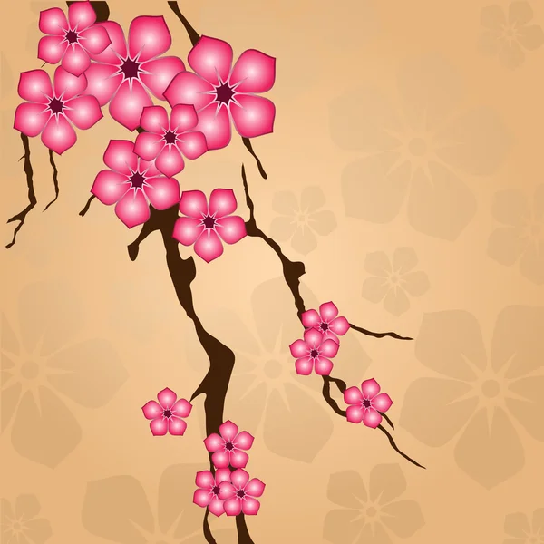 花のある枝 — ストックベクタ