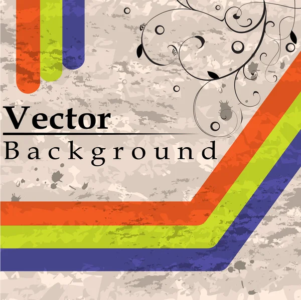Floral grunge background — Stock Vector