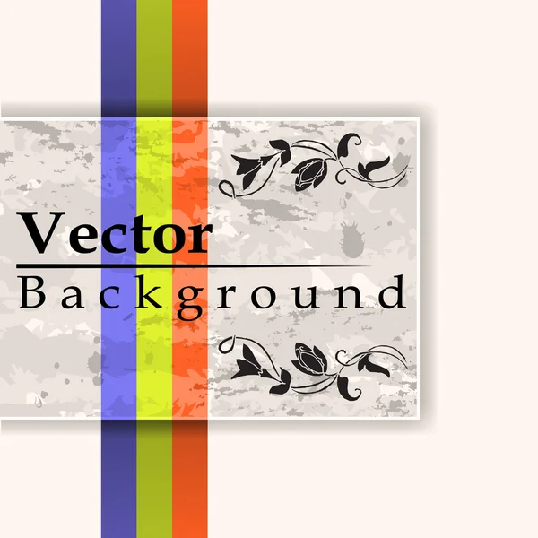 Tarjeta Grunge con tres líneas — Archivo Imágenes Vectoriales