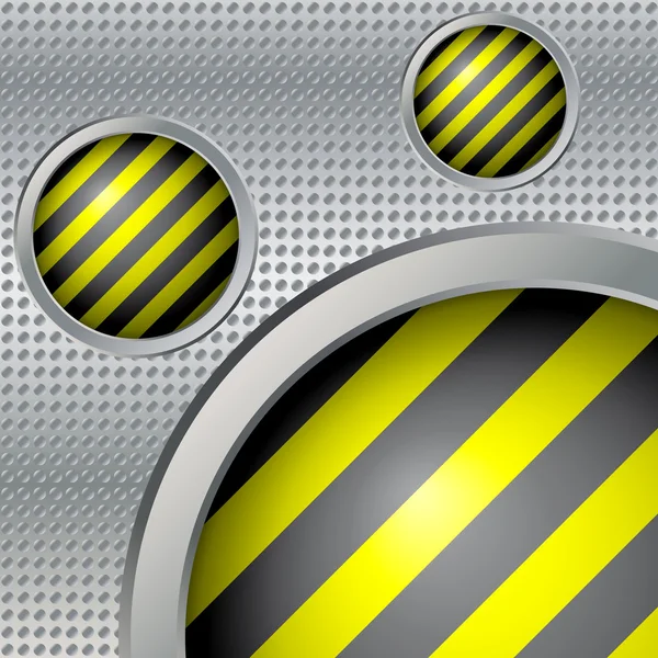 Fond métallique boutons ronds — Image vectorielle