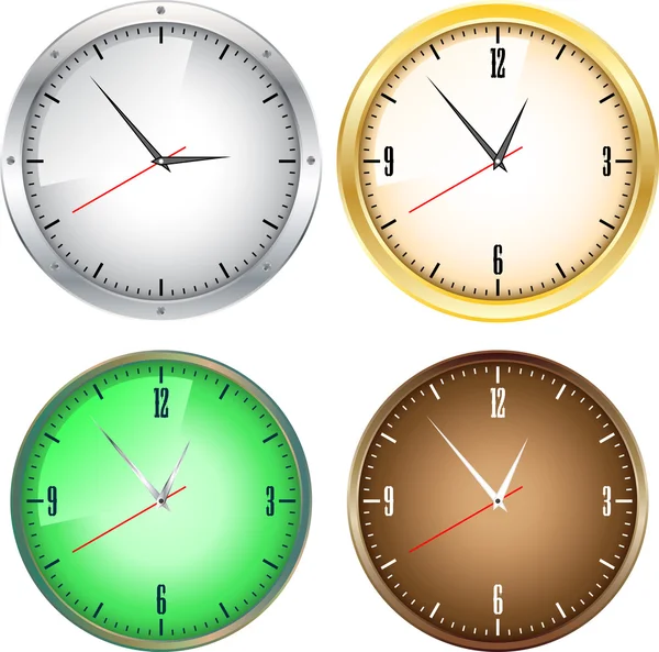 Office clocks — Stock Vector