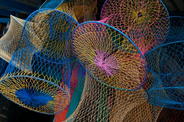 Kolorowe sieci rybackich — Zdjęcie stockowe