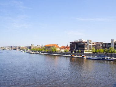 Yaz aylarında şehrin güzel manzaralarını. Prague, Çek Cumhuriyeti.