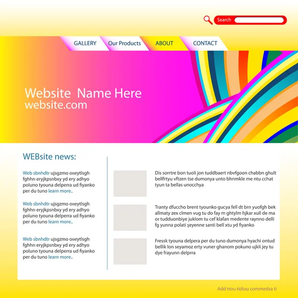 Vector website design template — Stock Vector