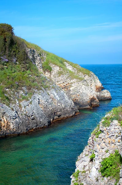 stock image Landscape with sea rocks