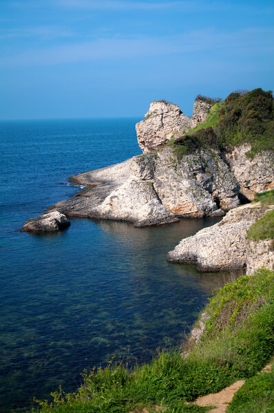 Landscape with sea rocks