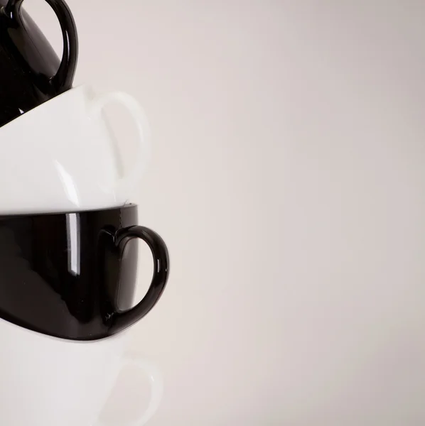 Vier Kaffeebecher Design mit Copyspace — Stockfoto
