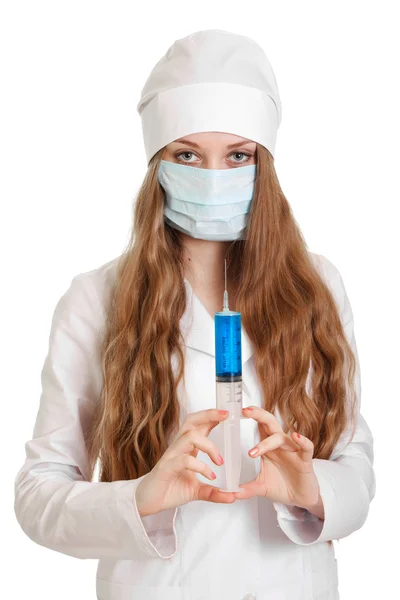 Confident doctor preparing injection — Stock Photo, Image