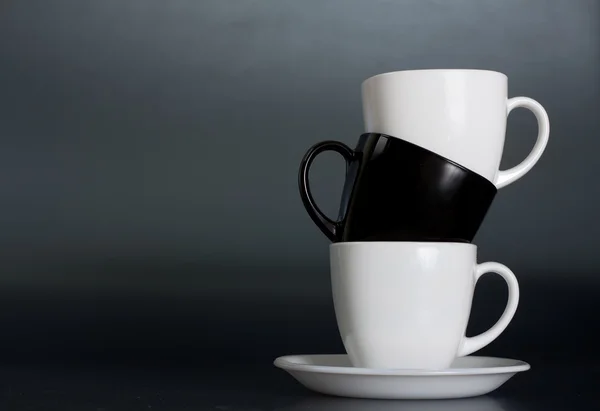 Drie koffie mokken ontwerpen — Stockfoto