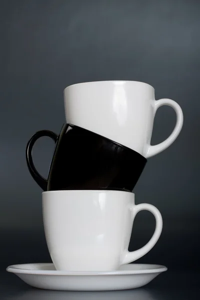 Дизайн трех кружек кофе — стоковое фото