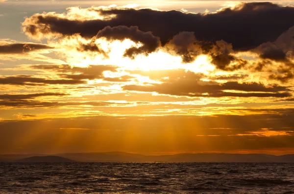 Морський пейзаж sundown — стокове фото
