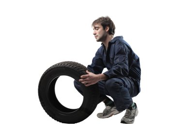 Tyre repairer clipart