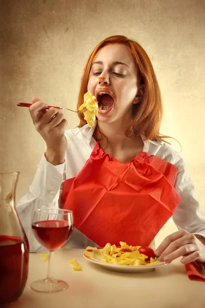 Hunger for pasta — Stock Photo, Image