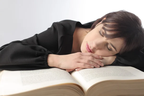 Tired after studying — Stock Photo, Image