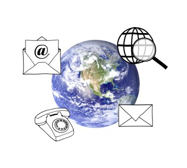 Global communication clipart