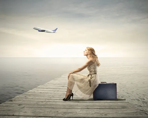 Travel by plane — Stock Photo, Image