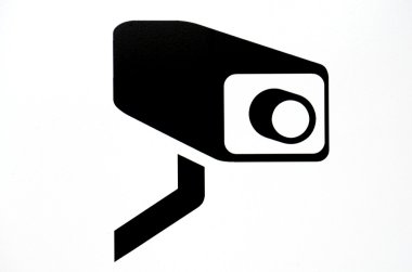 Surveillance Camera (CCTV) Warning Sign clipart