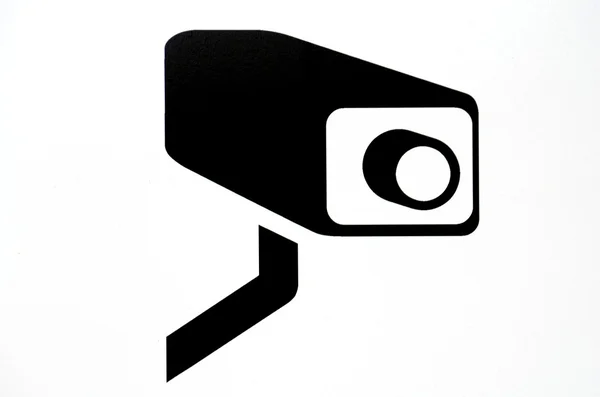 Επιτήρηση κάμερα (Cctv) προειδοποιητικό σήμα — Φωτογραφία Αρχείου