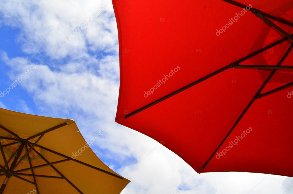 Colorful Umbrellas At The Beach