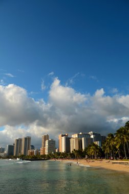 Waikiki beach ve kopya alanı ile Hawaii'deki / daki oteller