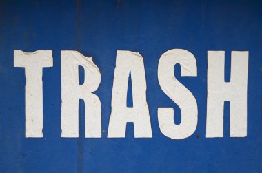 Grungy Trash Sign clipart