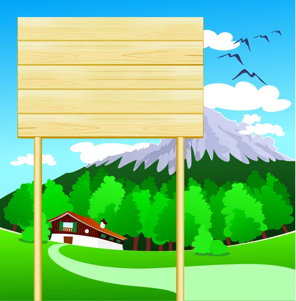 Προσαρμόσιμη ξύλινη πινακίδα — Διανυσματικό Αρχείο