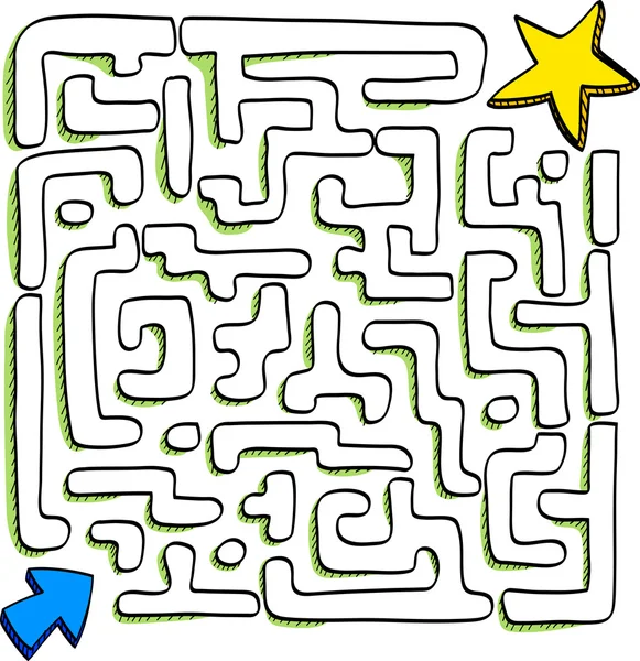 Labyrint hvězda — Stockový vektor