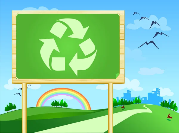Vývěsní štít recyklovat — Stockový vektor