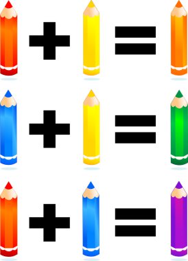 Primary and secondary colors clipart