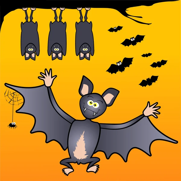 Murciélagos divertidos — Vector de stock