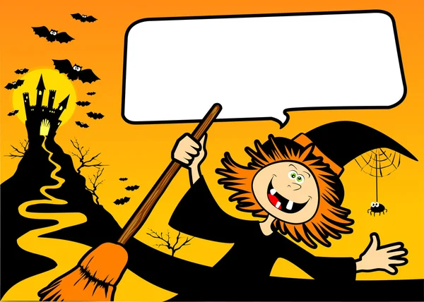 Sorcière d'Halloween — Image vectorielle