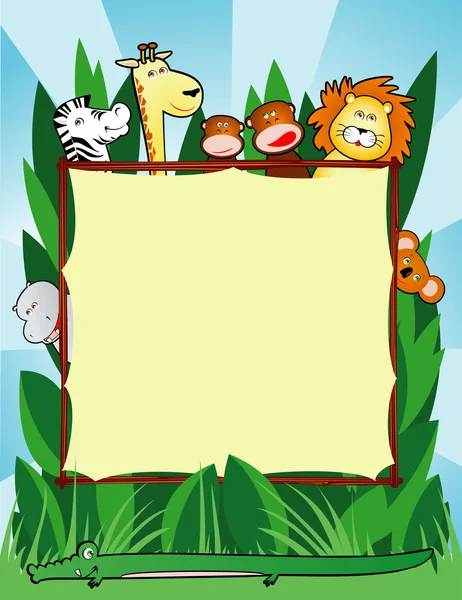 Animaux de la jungle — Image vectorielle