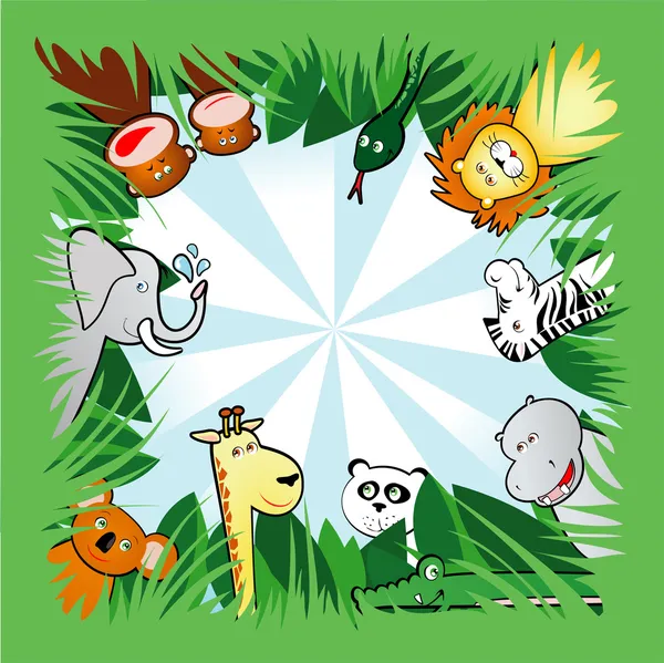 Animaux de la jungle — Image vectorielle