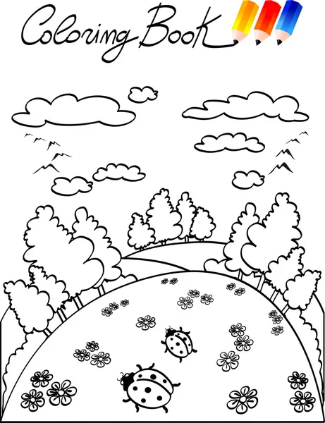 儿童图画书瓢虫 — 图库矢量图片