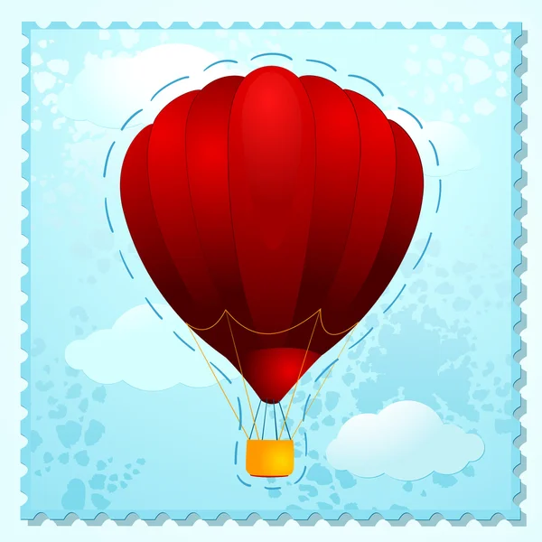 Röd ballong — Stock vektor