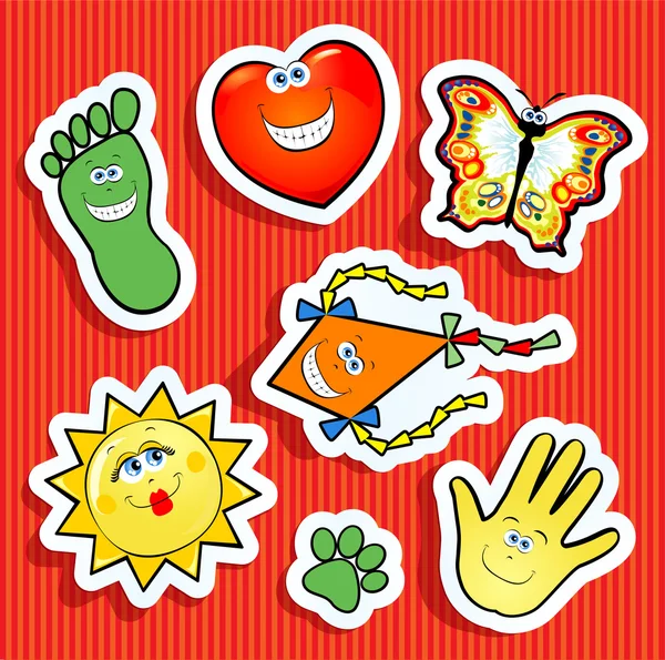 Mixed stickers — Stock Vector