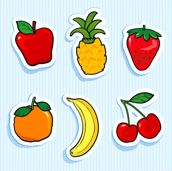 Fruit stickers — Stock Vector