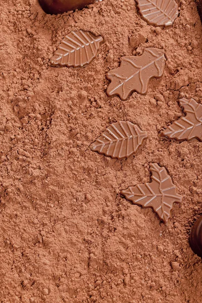 Nature morte di cioccolato in cacao — Foto Stock