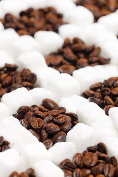 Zátiší kávy a cukru — Stock fotografie